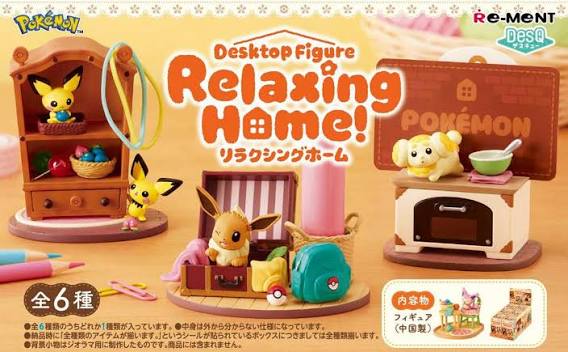 Re Ment Pokémon DesQ Relaxing Home! (1 Random PC)