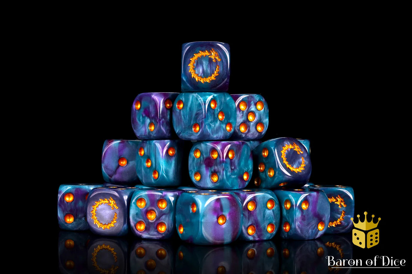[Pre-Order] Baron of Dice - (ROUND EDGE) Infinity Dragon [25 CT] - Trinity Hobby