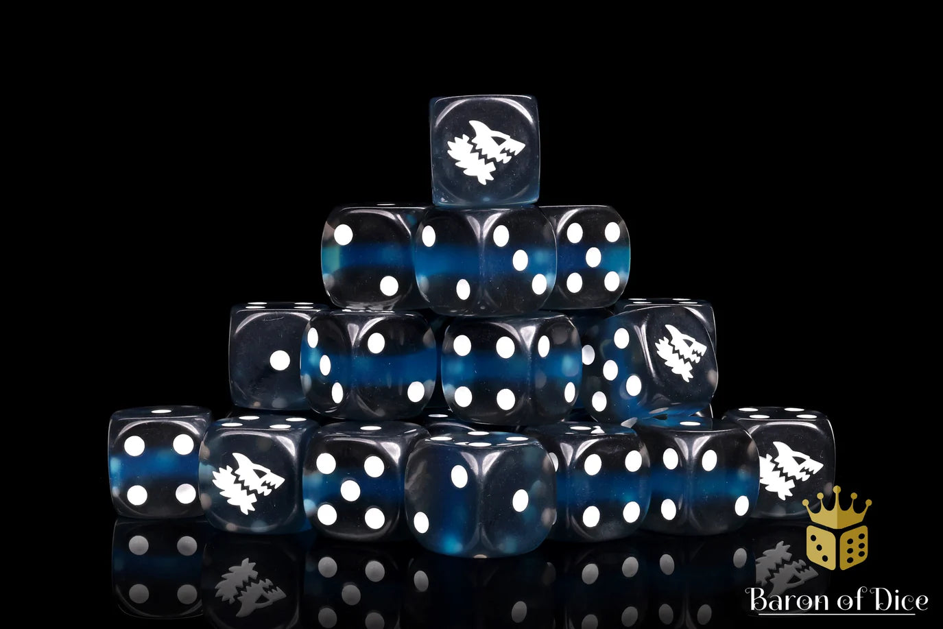 [Pre-Order] Baron of Dice - (ROUND EDGE) Black Ice [25 CT] - Trinity Hobby