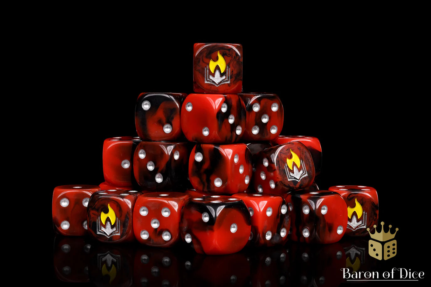 [Pre-Order] Baron of Dice - (ROUND EDGE) Scorched Book [25 CT] - Trinity Hobby