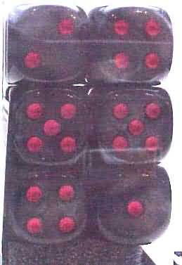 VELVET 12D6 BLACK/RED 16MM - Trinity Hobby