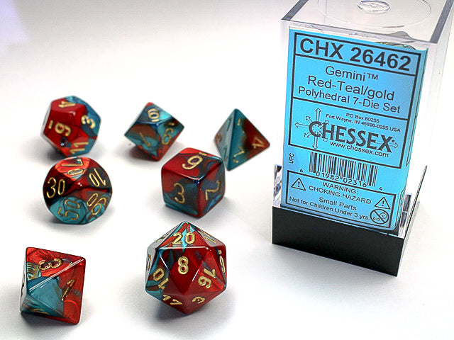 GEMINI 7-DIE SET RED-TEAL/GOLD - Trinity Hobby