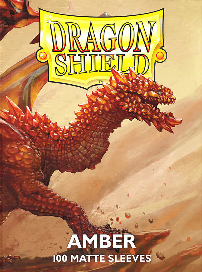 DRAGON SHIELD SLEEVES MATTE AMBER  100CT - Trinity Hobby