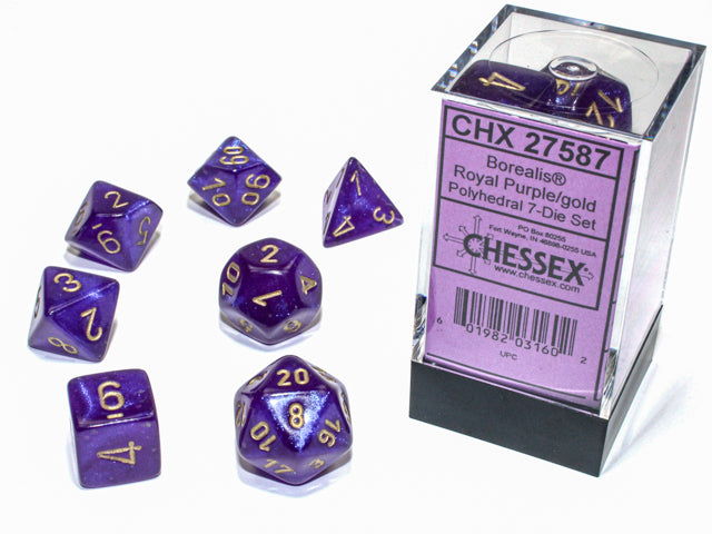 BOREALIS 7-DIE SET ROYAL PURPLE/GOLD LUMINARY