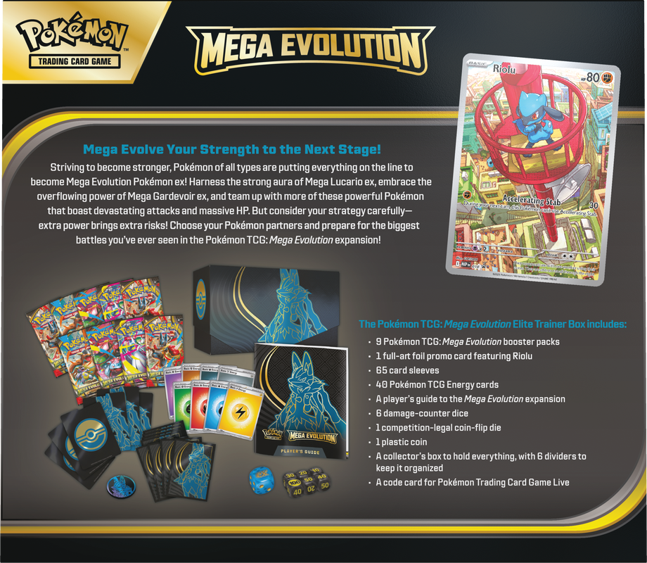 POKEMON ME01 MEGA EVOLUTION ELITE TRAINER - Mega Lucario - Trinity Hobby