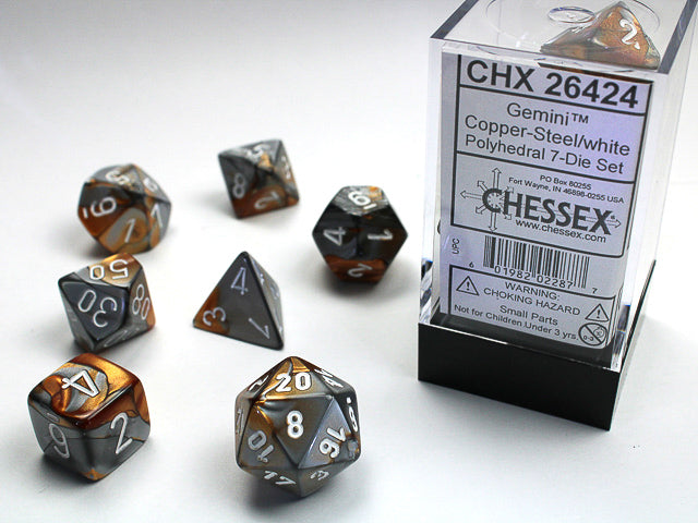 GEMINI 7-DIE SET COPPER-STEEL/WHITE - Trinity Hobby