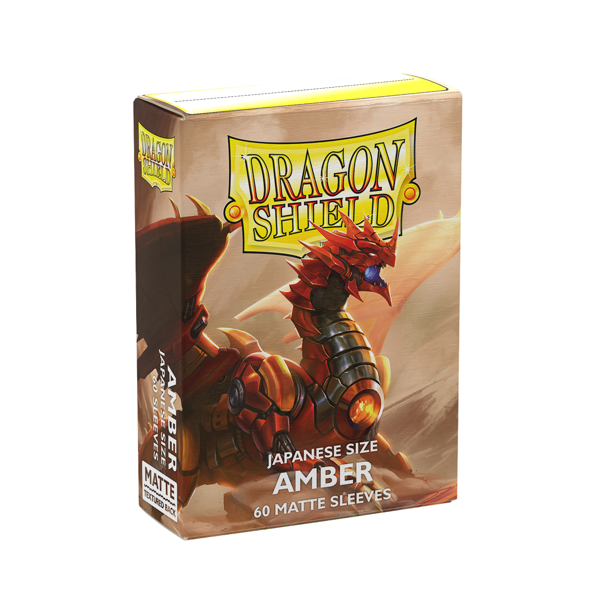 DRAGON SHIELD SLEEVES MATTE JAPANESE  AMBER 60CT - Trinity Hobby