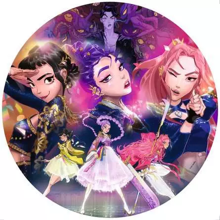 KPOP DEMON HUNTERS 500 PIECE ROUND  PUZZLE
