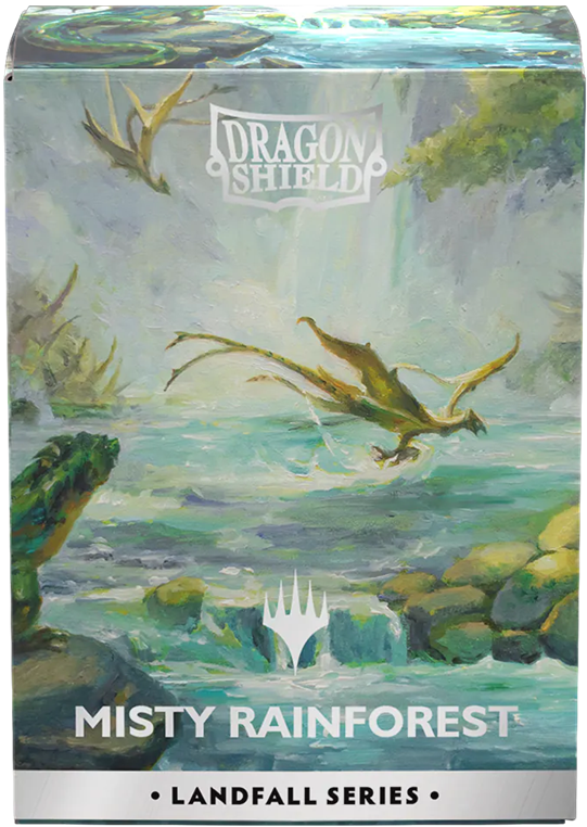 DRAGON SHIELD MAGIC THE GATHERING LANDFALL SERIES MISTY RAINFOREST - Trinity Hobby