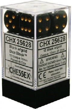 OPAQUE 12D6 BLACK/GOLD 16MM