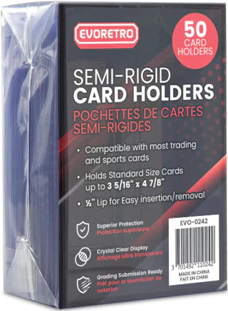 ER 3 5/16" X 4 7/8" SEMI-RIGID HOLDERS TCG/GRADING READY 50PK - Trinity Hobby