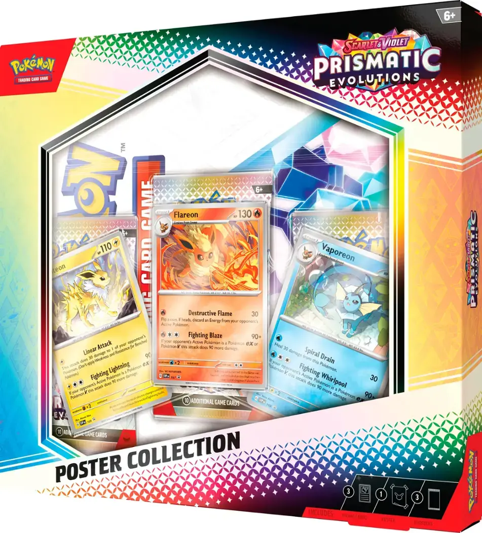 (Limit 1) POKEMON SV8.5 PRISMATIC EVOLUTIONS POSTER COLLECTION - Trinity Hobby