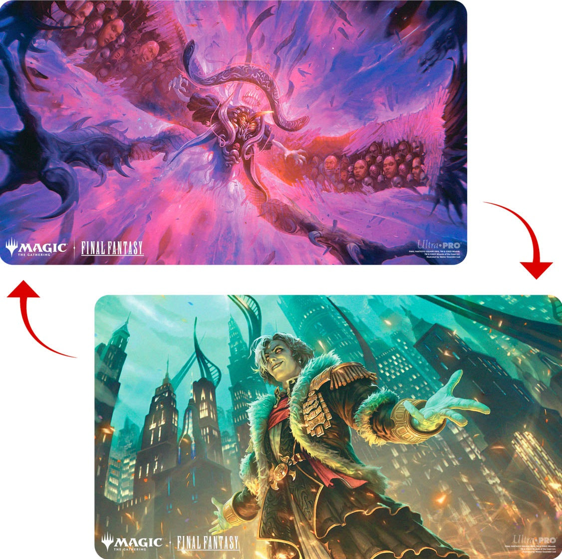 UP PLAYMAT MTG UNIVERSES BEYOND FINAL  FANTASY DOUBLE SIDED - Emet-Selch