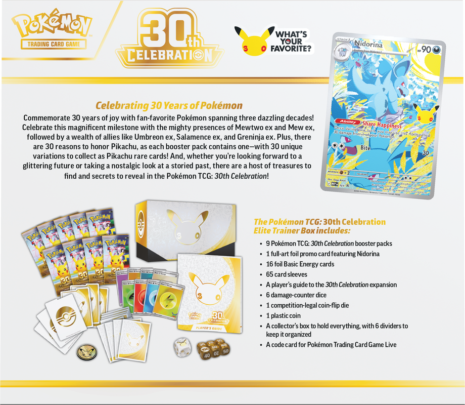 (Limit 1) [Pre-Order] 30th Celebration Elite Trainer Box (2026-09-16)
