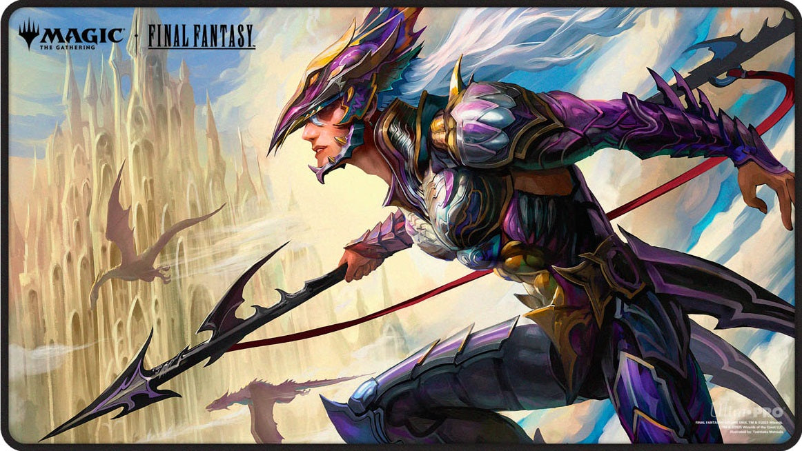 UP PLAYMAT MTG UNIVERSES BEYOND FINAL FANTASY BLACK STITCHED PREMIUM X - Estinien