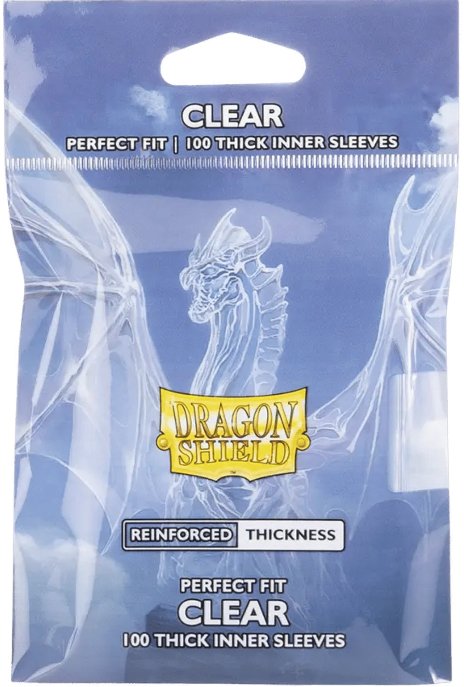 DRAGON SHIELD SLEEVES PERFECT FIT THICK  INNER CLEAR 100CT - Trinity Hobby
