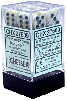 MARBLE 12D6 GREEN/DARK GREEN 16MM - Trinity Hobby