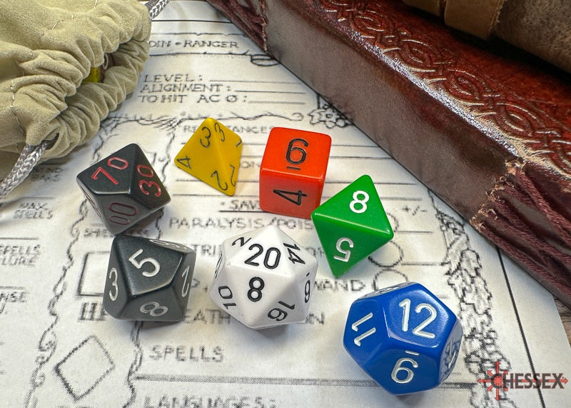 NOSTALGIA OPAQUE GM AND BEGINNER PLAYER 7-DIE SET - Trinity Hobby