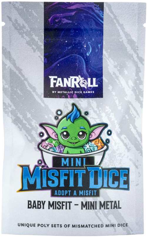 MYSTERY MISFIT MINI METAL POLYHEDRAL  DICE SET - Trinity Hobby