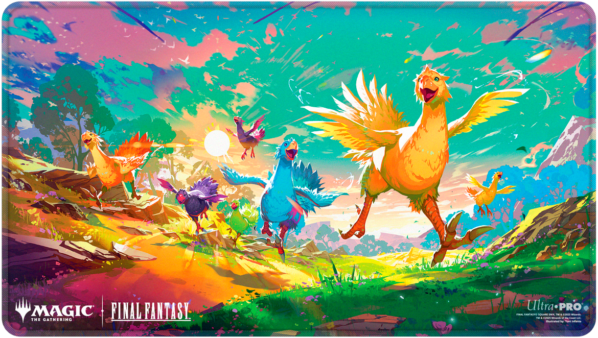 UP PLAYMAT MTG FINAL FANTASY HOLOFOIL - Chocobo herd - Trinity Hobby