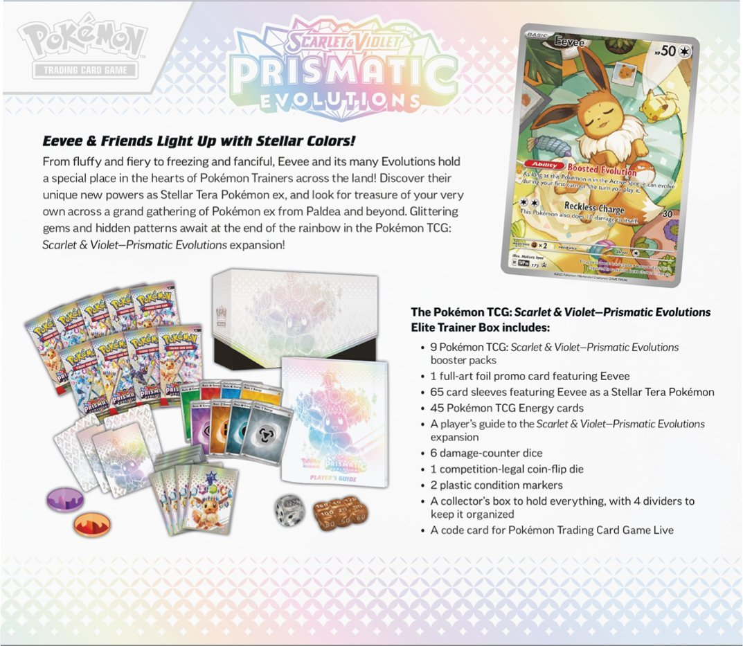 (LIMIT 1) POKEMON SV8.5 PRISMATIC EVOLUTIONS ELITE TRAINER BOX