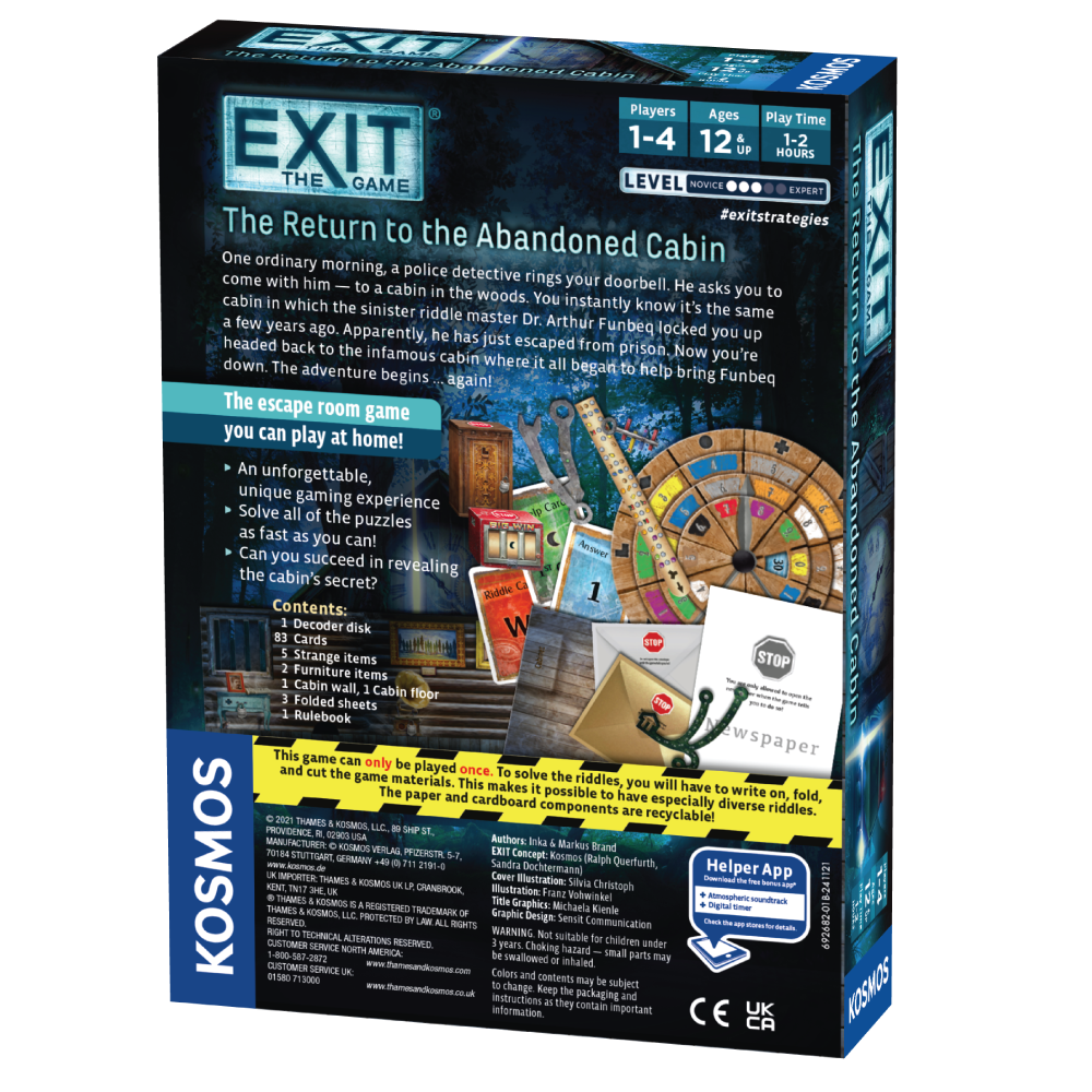 EXIT: The Game - The Return to the Abandoned Cabin - Trinity Hobby