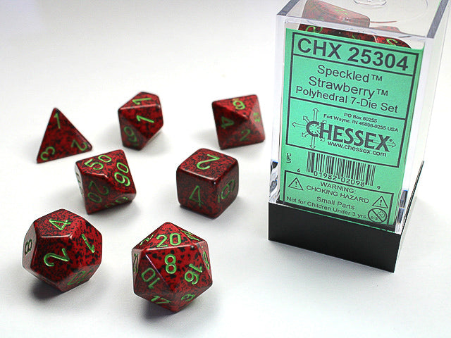 SPECKLED 7-DIE SET STRAWBERRY - Trinity Hobby