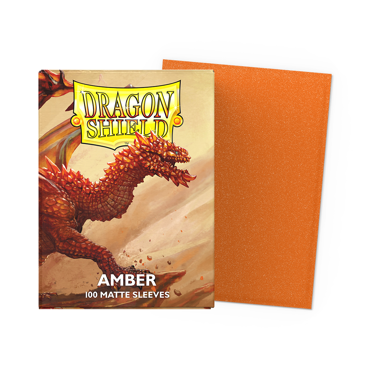 DRAGON SHIELD SLEEVES MATTE AMBER  100CT - Trinity Hobby