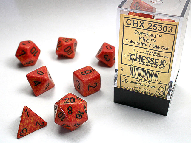 SPECKLED 7-DIE SET FIRE - Trinity Hobby