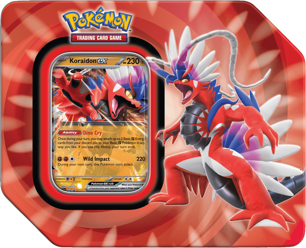 Copy of POKEMON PALDEA LEGENDS TIN - Miraidon - Trinity Hobby