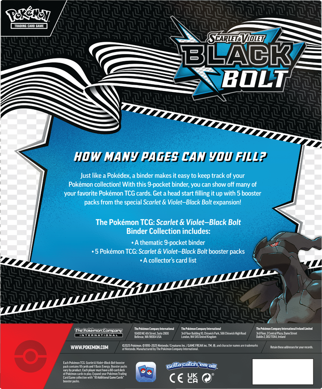 POKEMON ZSV105 BLACK BOLT BINDER COLLECTION (LIMIT 1) - Trinity Hobby