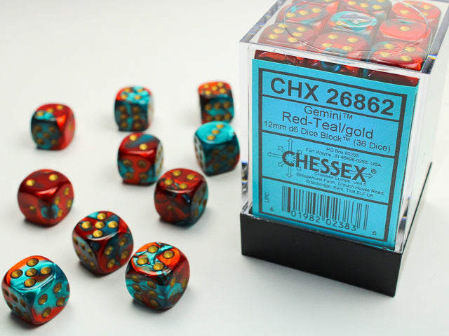 GEMINI 36D6 Red-Teal/ Gold 12mm - Trinity Hobby