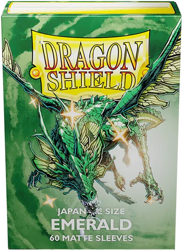 DRAGON SHIELD SLEEVES JAPANESE MATTE EMERALD  60CT - Trinity Hobby