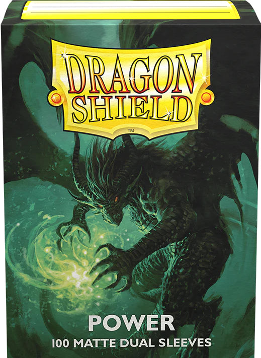 DRAGON SHIELD SLEEVES DUAL MATTE POWER 100CT - Trinity Hobby