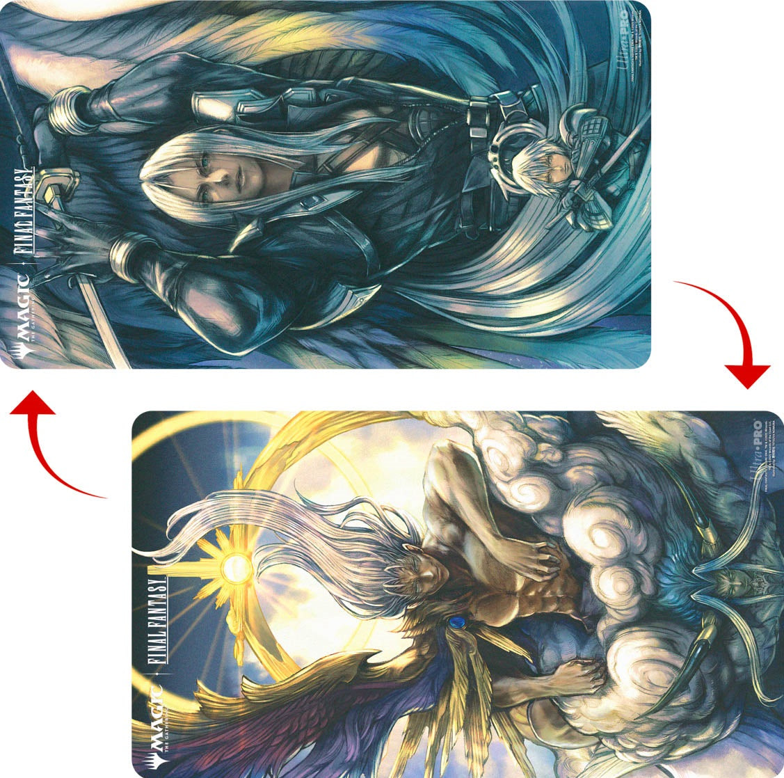UP PLAYMAT MTG UNIVERSES BEYOND FINAL  FANTASY DOUBLE SIDED - Sephiroth