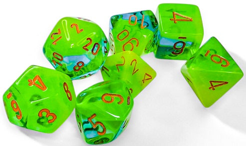 GEMINI 7-DIE SET PLASMA GREEN-TEAL/ORANGE LUMINARY - Trinity Hobby