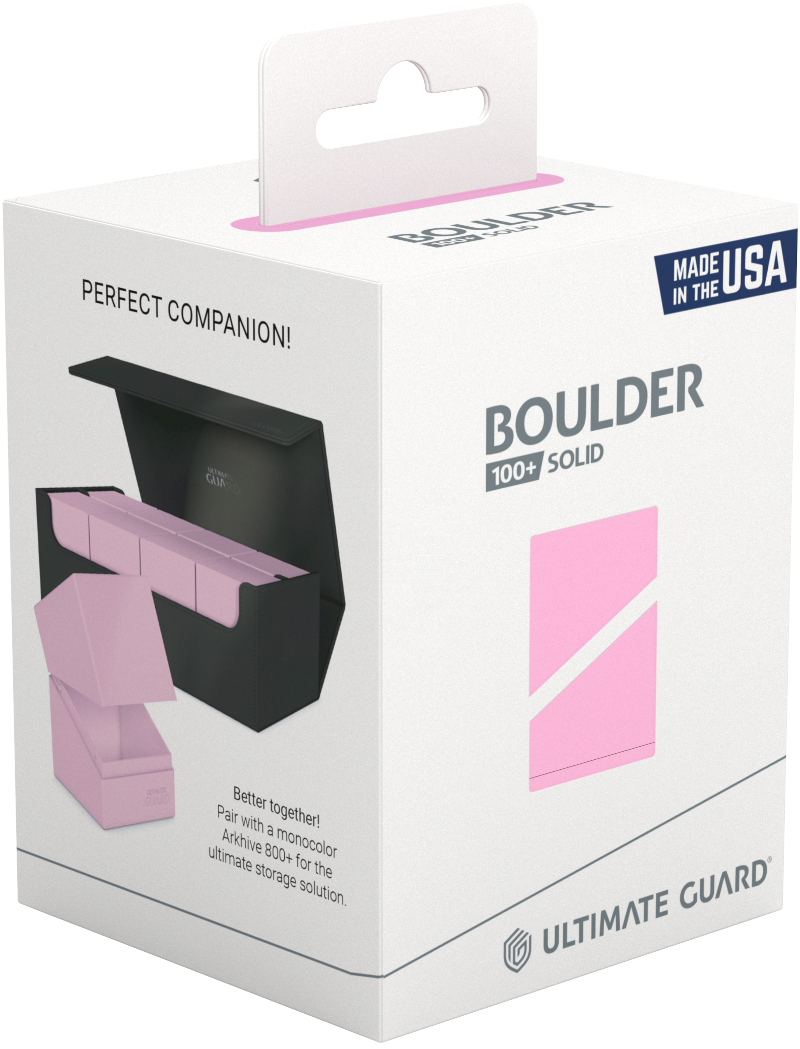 UG DECK CASE BOULDER 100+ PASTEL SOLID  CANDY PINK - Trinity Hobby