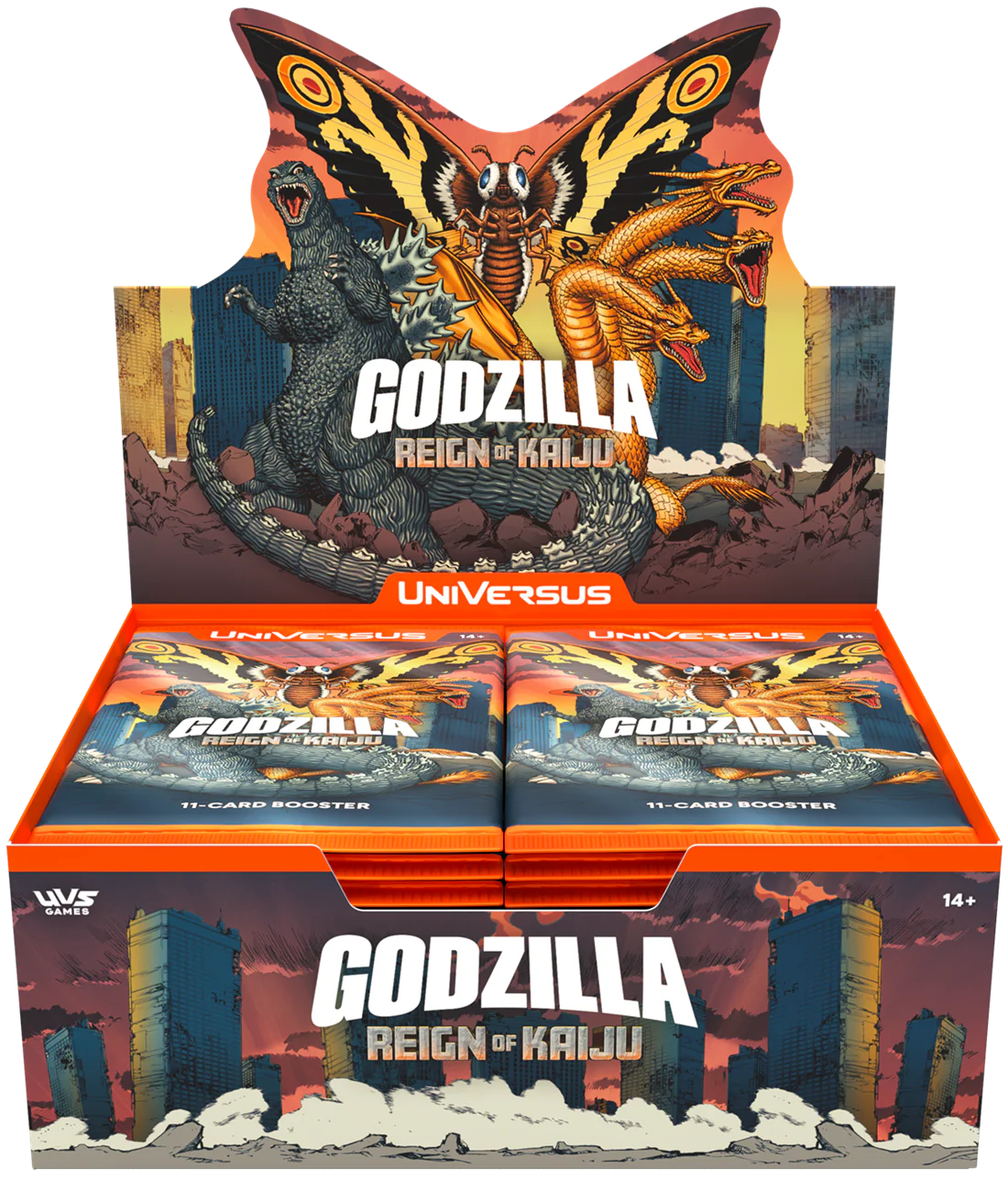 Universus: GODZILLA: REIGN OF KAIJU BOOSTER DISPLAY - Trinity Hobby