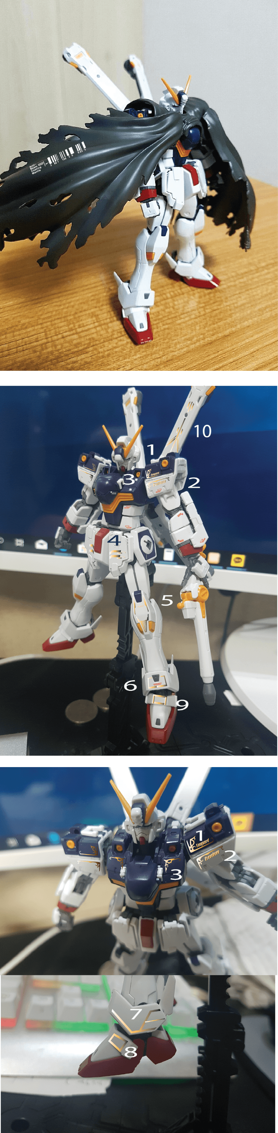 RG CROSSBONE X1 HOLO(Poligonal) WATER DECAL - Trinity Hobby