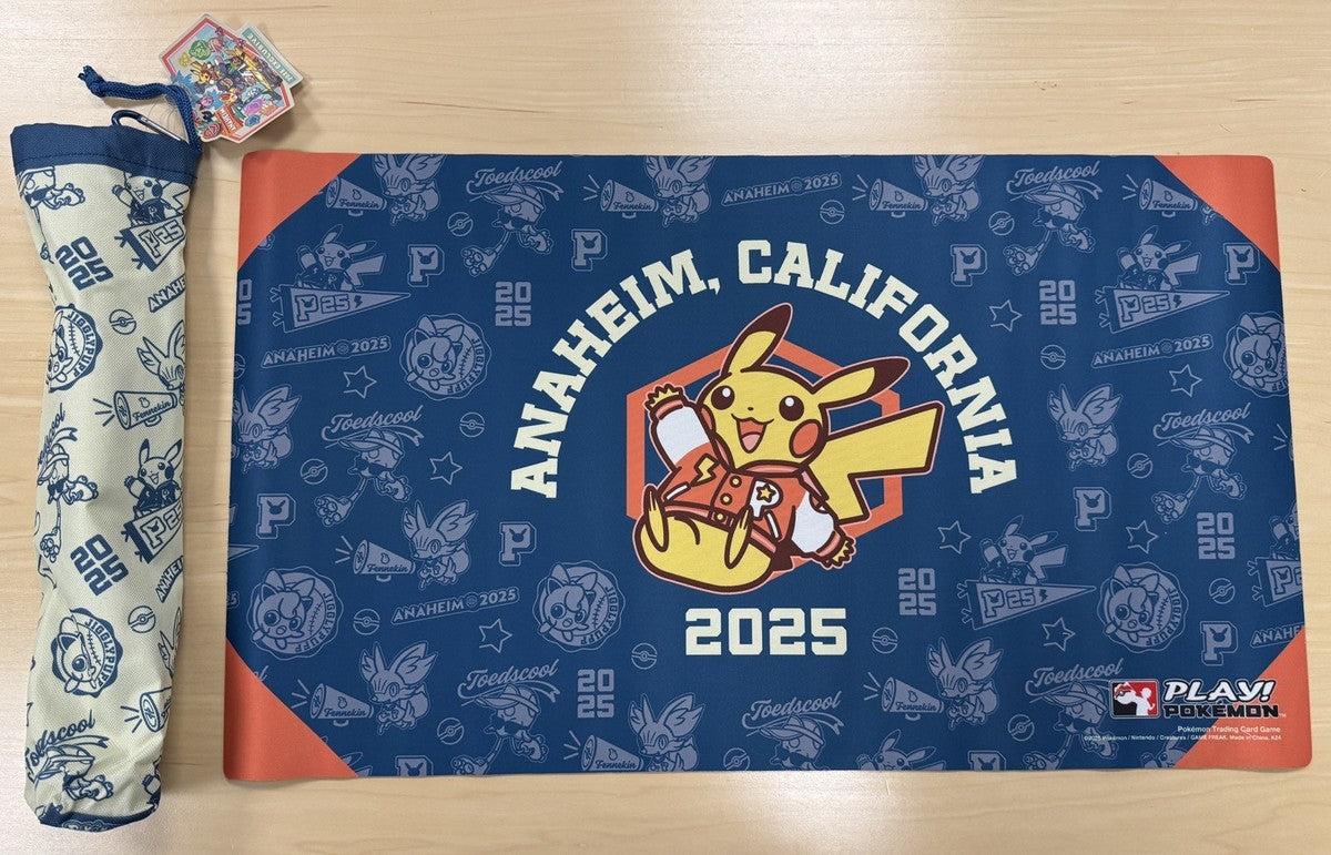 2025 Pokemon World Championships Varsity Pikachu Playmat Anaheim Worlds - Trinity Hobby