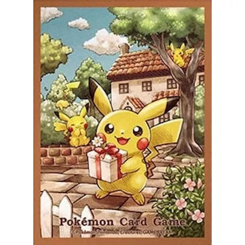 Pokemon Center 2024 Pikachu's Gift Set Of 64 Premium Gloss Deck Sleeves - Trinity Hobby