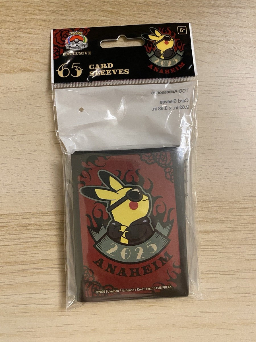 Card Sleeves - Pokemon World Championships 2025 - Anaheim Pikachu - Trinity Hobby