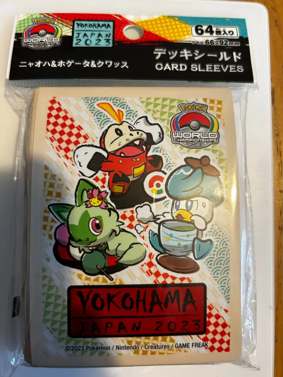 POKÉMON WORLD CHAMPIONSHIP EXCLUSIVE YOKOHAMA 2023 SLEEVES (Starters) - SEALED - Trinity Hobby