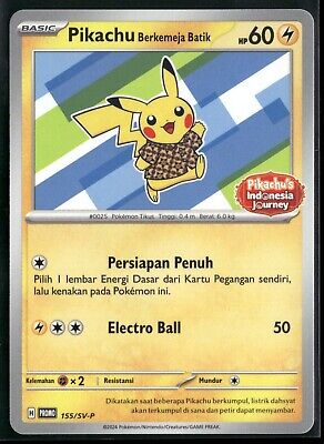 Pikachu Berkemeja Batik Promo 154/SV-P Journey Pokemon Indonesia (Blue)