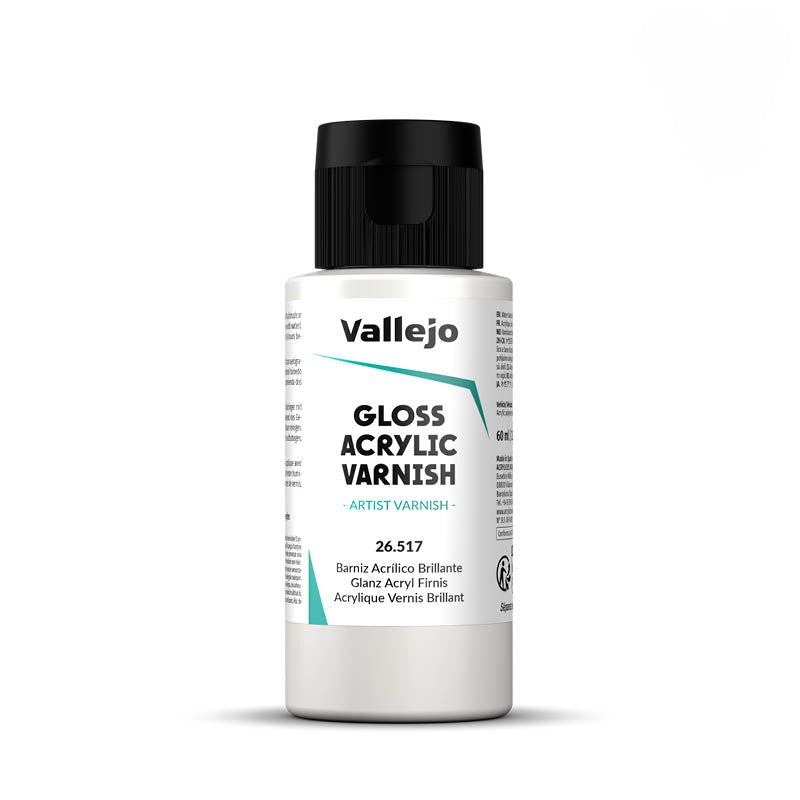 Vallejo Gloss Acrylic Varnish 60ml bottle for miniature painting and model finishing