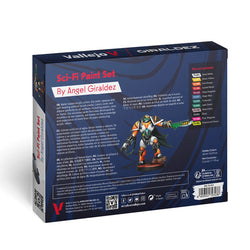 Vallejo SCI-FI PAINT SET - 12 COLOURS + FIGURE