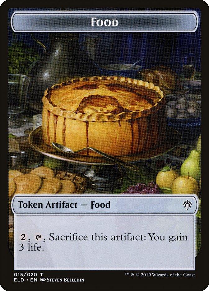 Faerie // Food (15) Double-Sided Token [Throne of Eldraine Tokens] - Trinity Hobby