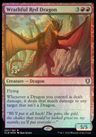Wrathful Red Dragon [Commander Legends: Battle for Baldur's Gate Prerelease Promos] - Trinity Hobby