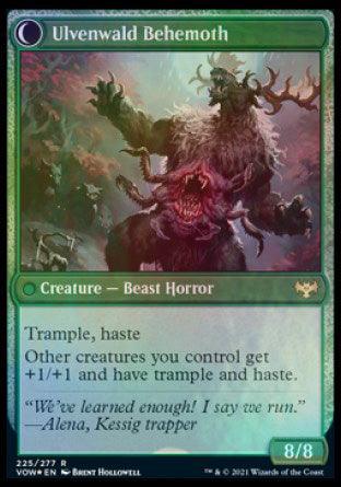 Ulvenwald Oddity // Ulvenwald Behemoth [Innistrad: Crimson Vow Prerelease Promos] - Trinity Hobby
