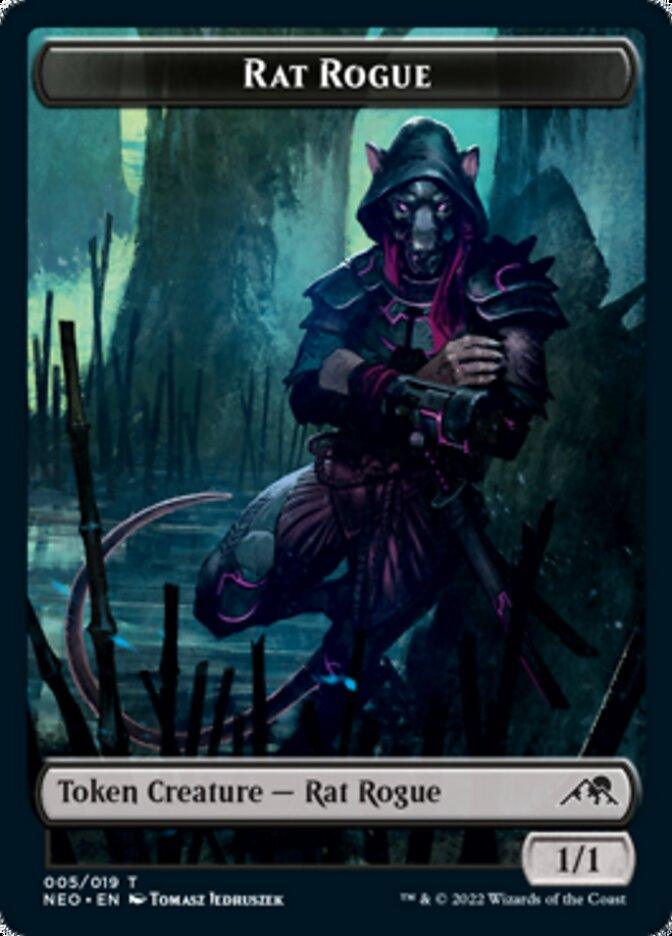 Spirit (002) // Rat Rogue Double-Sided Token [Kamigawa: Neon Dynasty Tokens] - Trinity Hobby